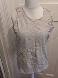 Fruit Of The loom Large Grey Sleeveless T-shirt Ladies