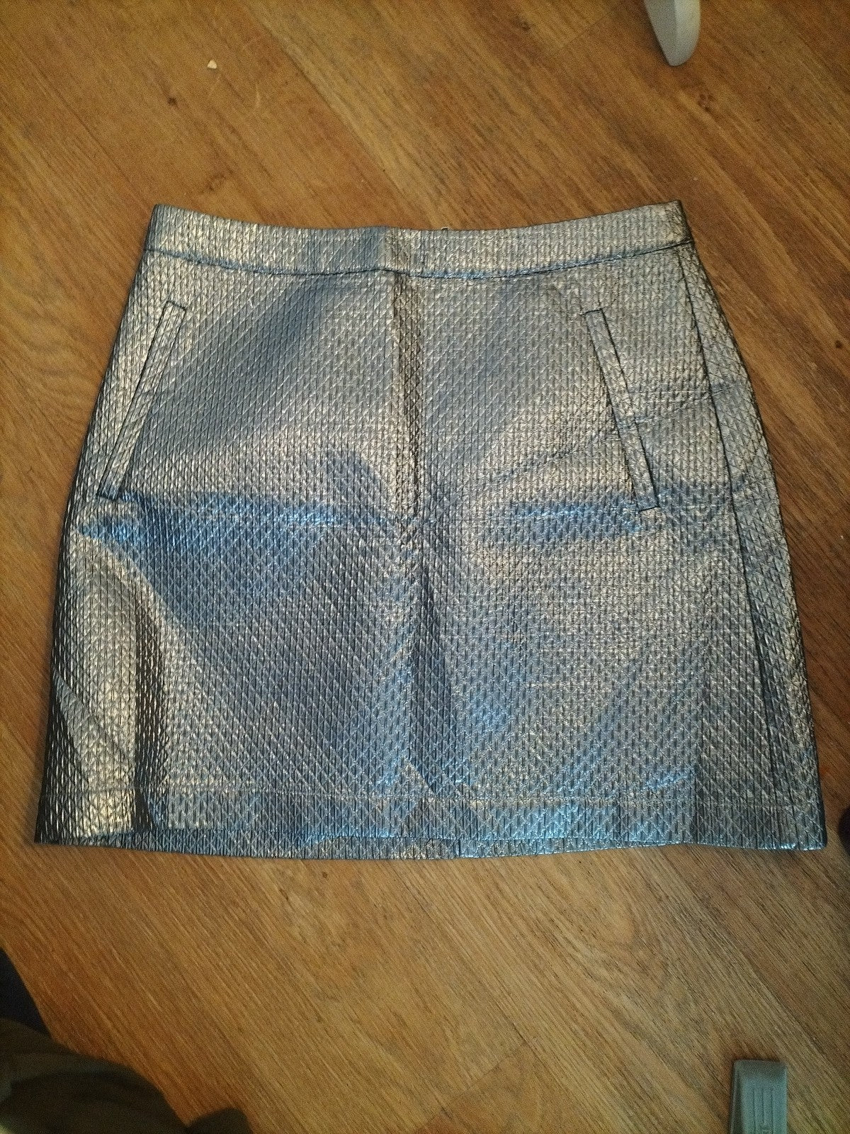Ladies Asos Size 14 Silver Short Skirt