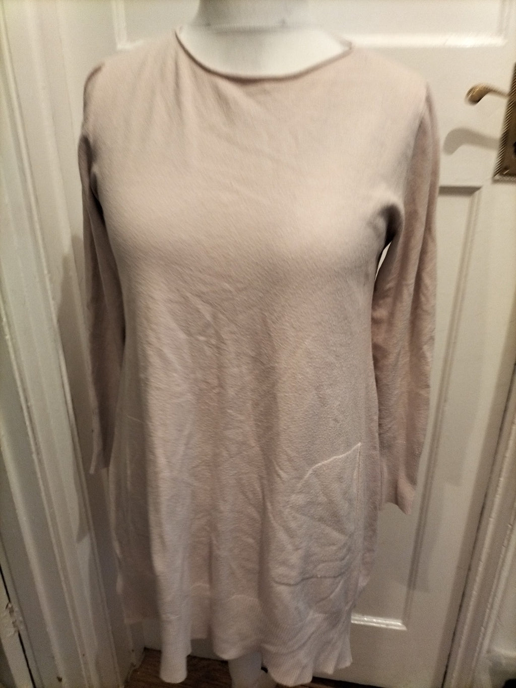XL Baby Pale Pink Long Sleeve Jumper Dress