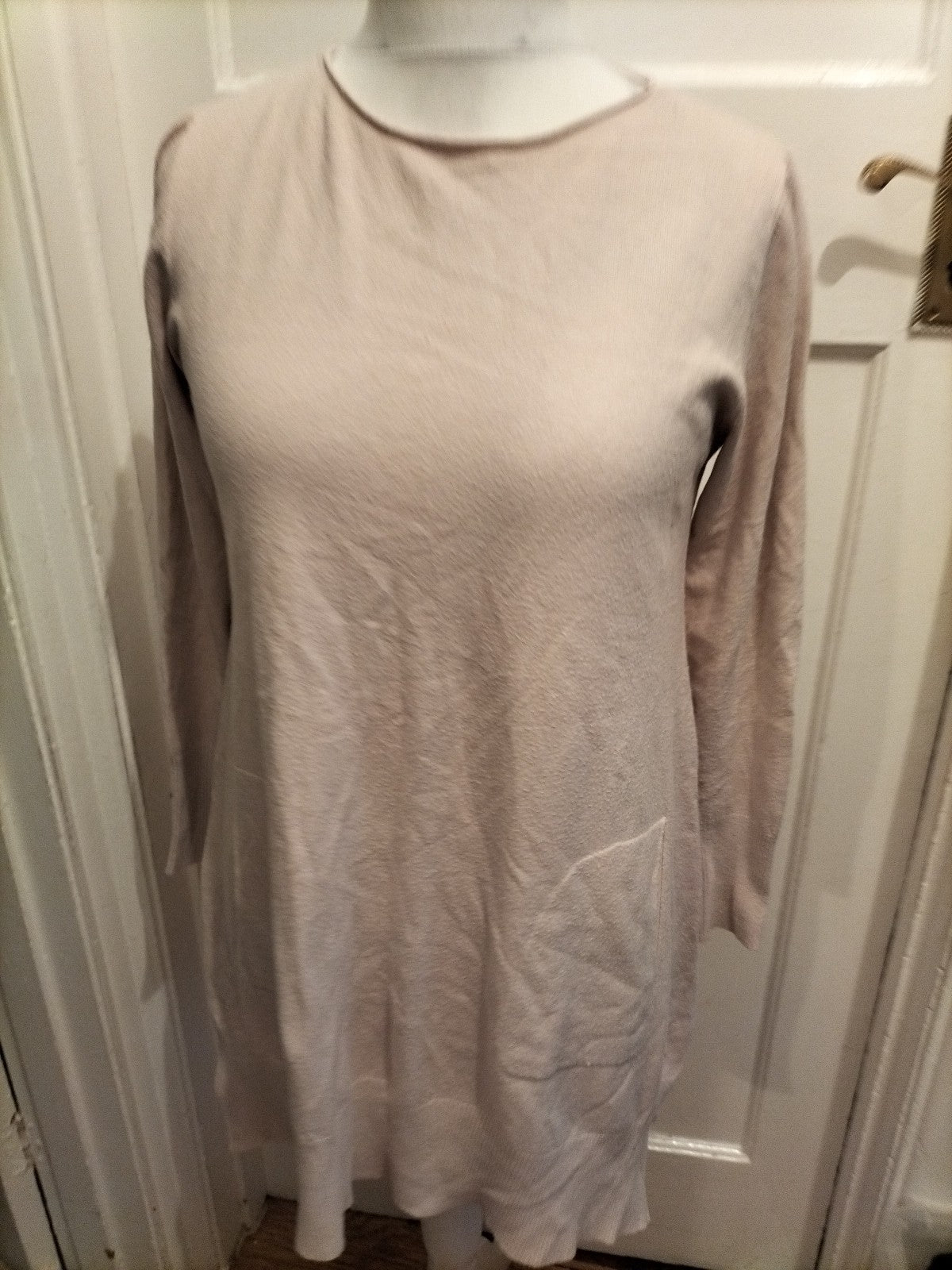 XL Baby Pale Pink Long Sleeve Jumper Dress