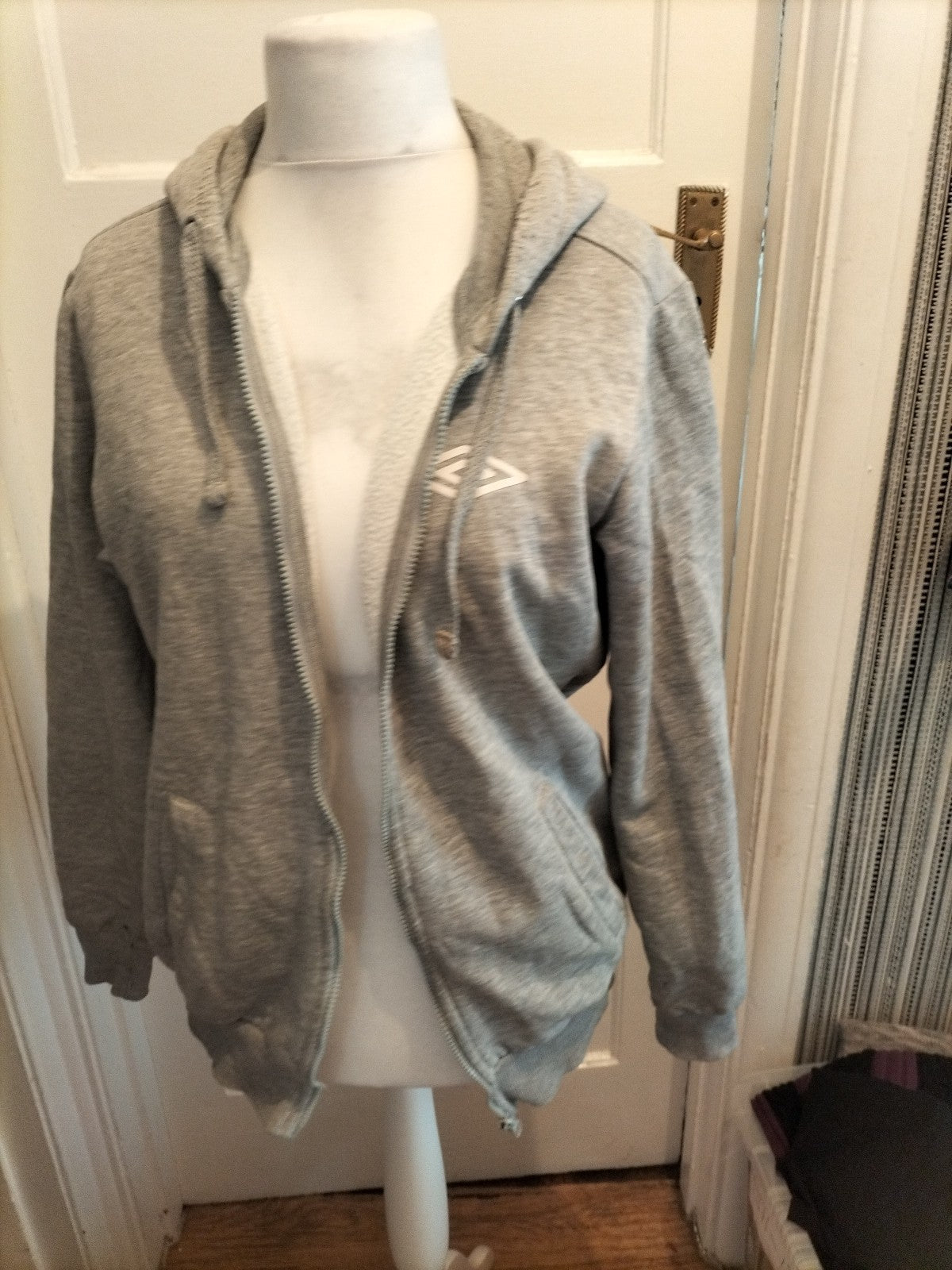 Umbro Medium Grey Full Zip Hoodie Couple Small Marks