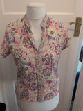 New Look 12 Pink Patterned Short Sleeve Blouse