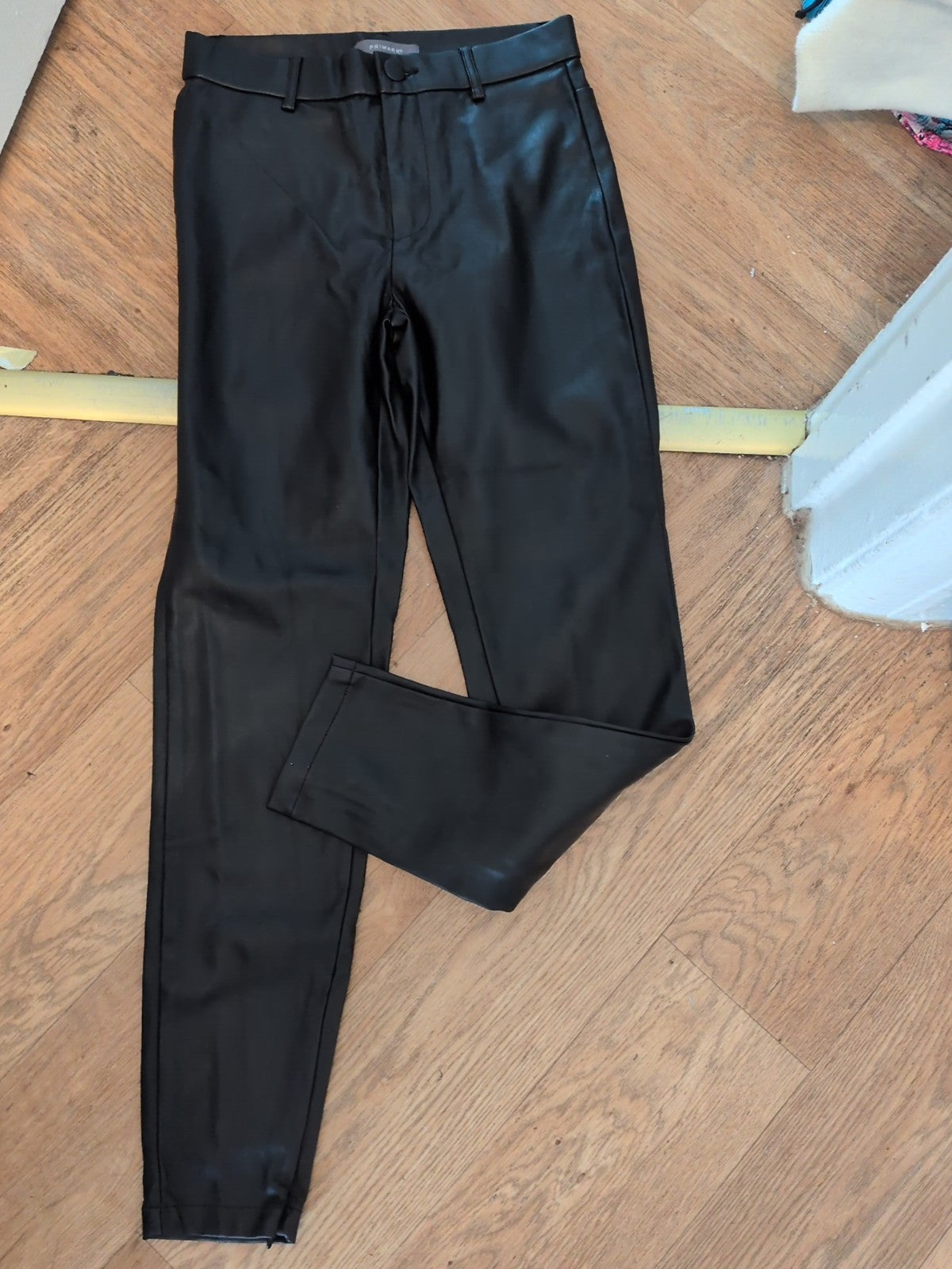 Primark 10 Black Pleather Trousers