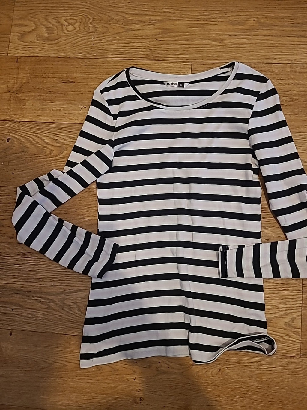 Ladies Pep&Co Size Small Multi Striped Long Sleeved Tshirt