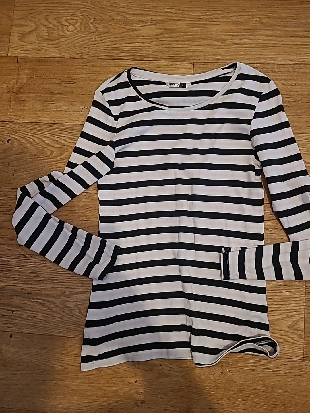 Ladies Pep&Co Size Small Multi Striped Long Sleeved Tshirt