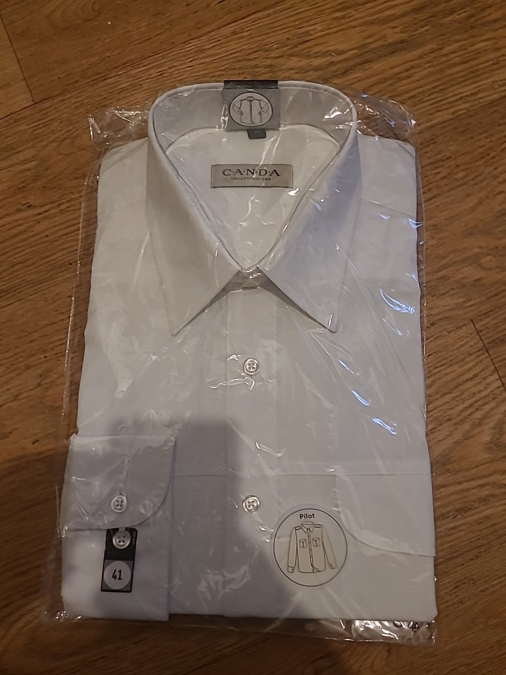Brand New Mens Canda Size 41 White Long Sleeved Shirt
