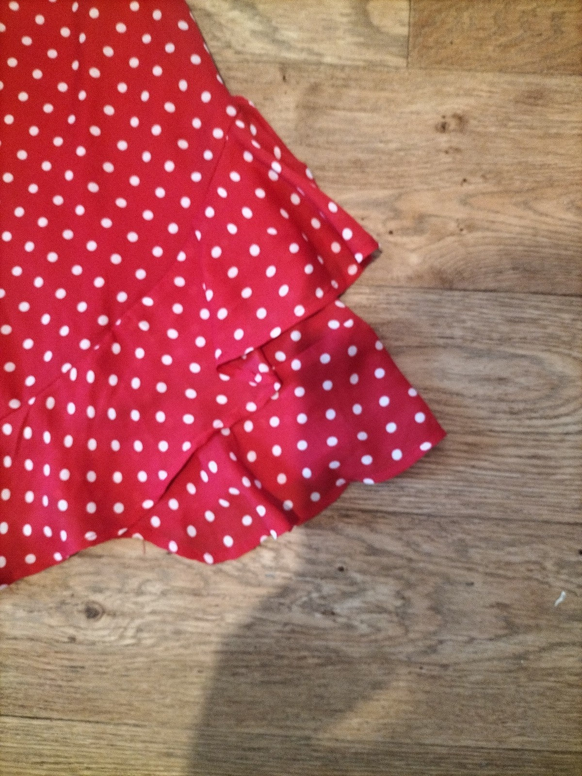 Ladies Primark Size 4 Red White Polkadot Short Skirt