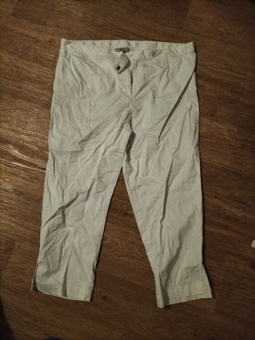 Ladies Skyla Size Large White Cropped Trousers