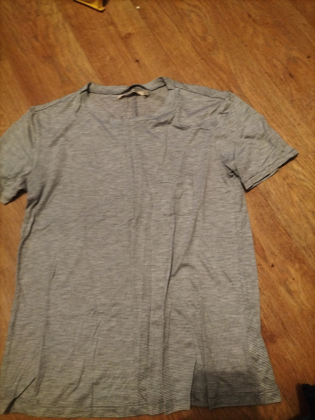 Ladies J.Brand Size XS Grey White Striped Tshirt
