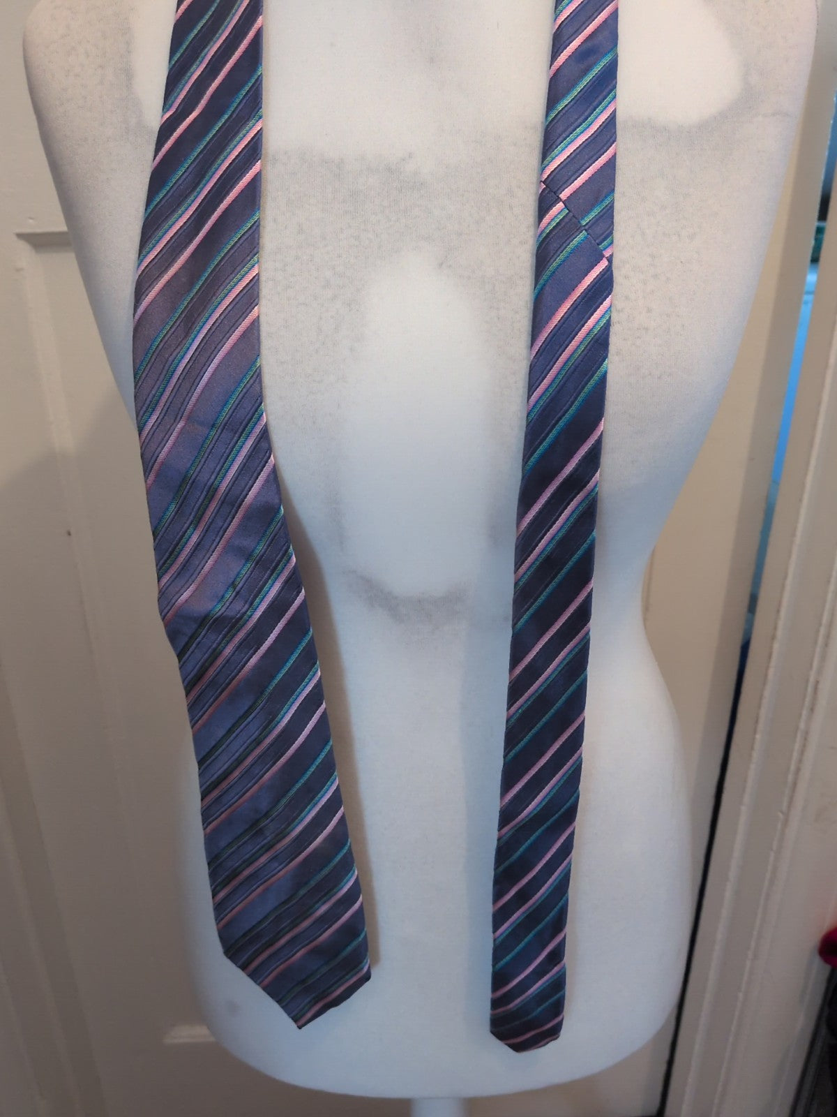 Autograph Blue/Green/Pink Striped Tie