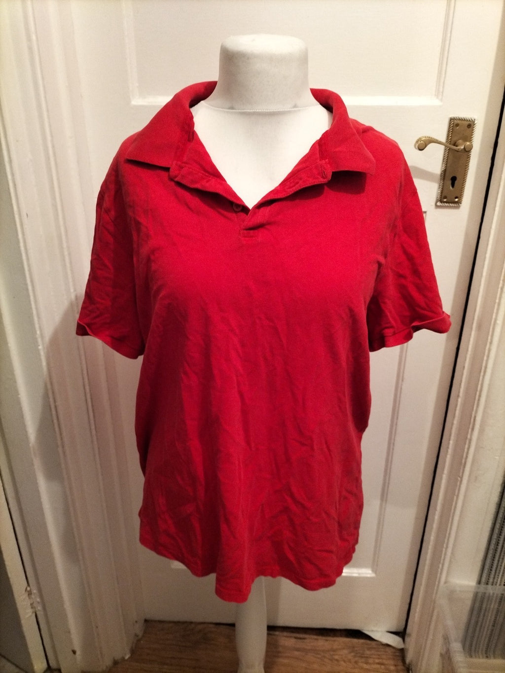 George 2xl Red Short Sleeve Polo