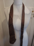 Mens St Michael 100% Silk Brown Pattern Tie