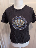 Stradivarius Medium Black Print T-shirt Short Sleeve
