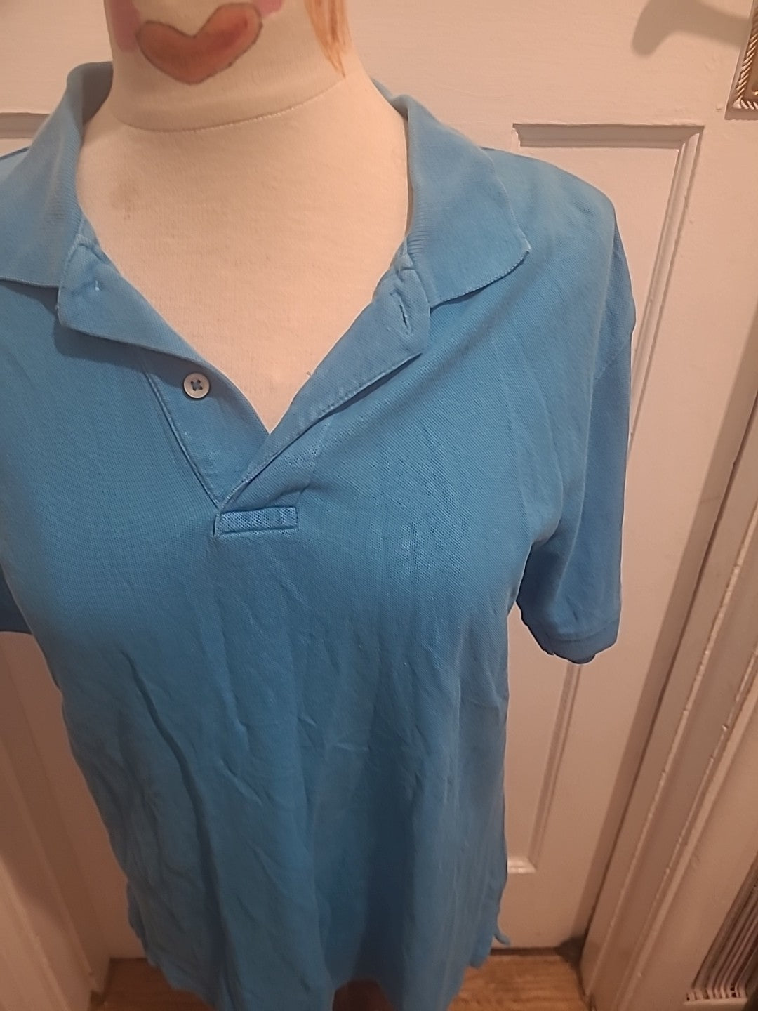 Mens Blue Harbour Size Small Dark Turquoise Short Sleeved Polo