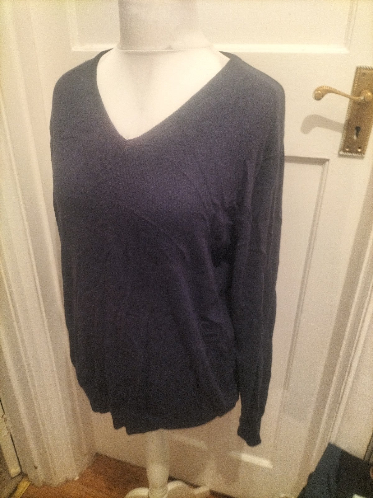 Mens Haworth Size XL Navy V Neck jumper Pullover