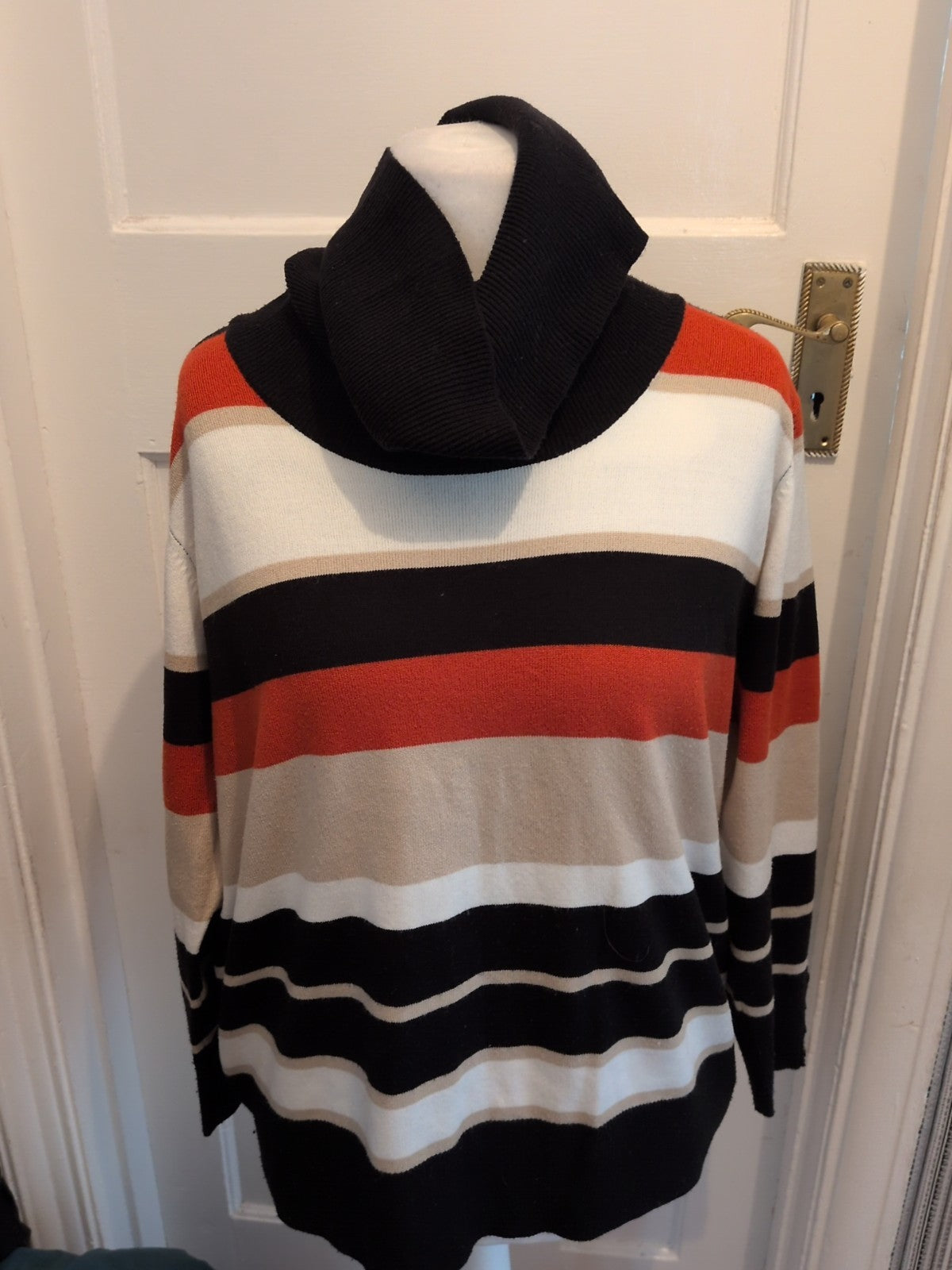 Isle 22-24 Multicoloured Striped Roll Neck Jumper