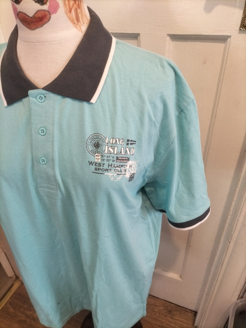 Mens Atlas Size XL Mint Short Sleeved Polo
