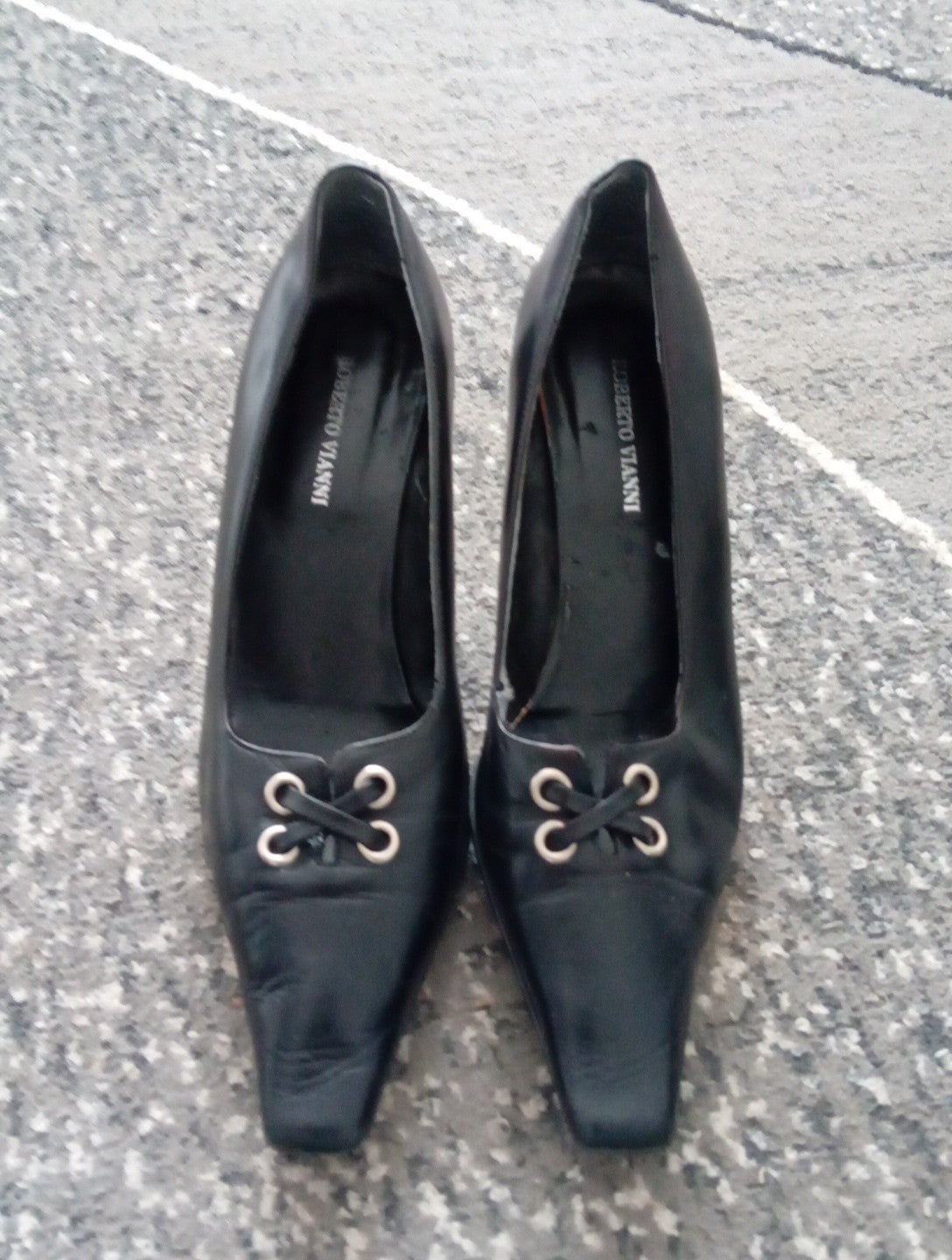 Ladies Roberto Vianni Black Court Shoes Size 39 Free Delivery
