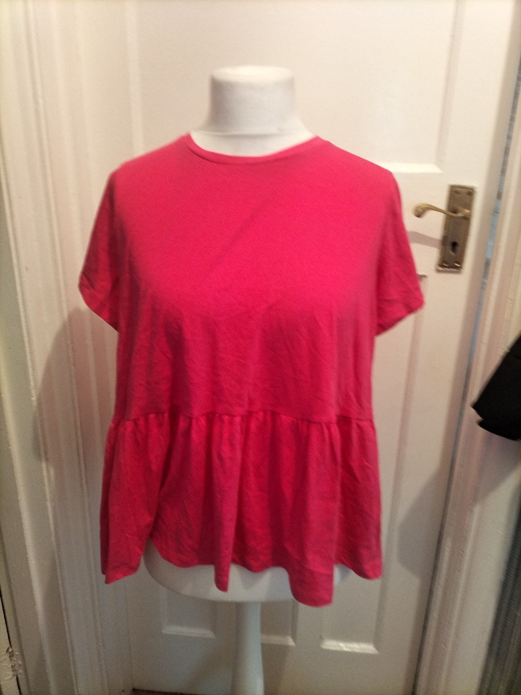 Ladies George Size 18 Hot Pink Short Sleeved Blouse