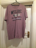 Men's Easy Size L Purple Short Sleeve Top