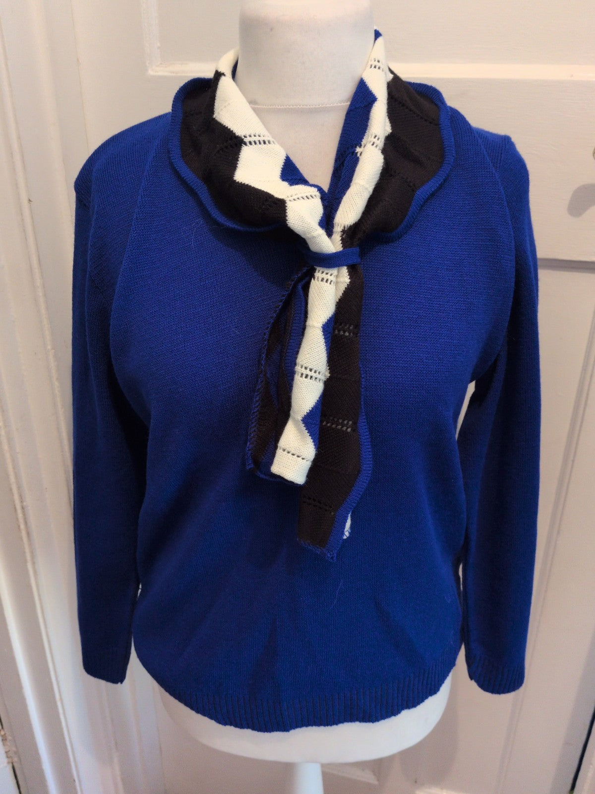 Lizzi Clarke S/M Deep Blue With High Neck Pullover Jumper