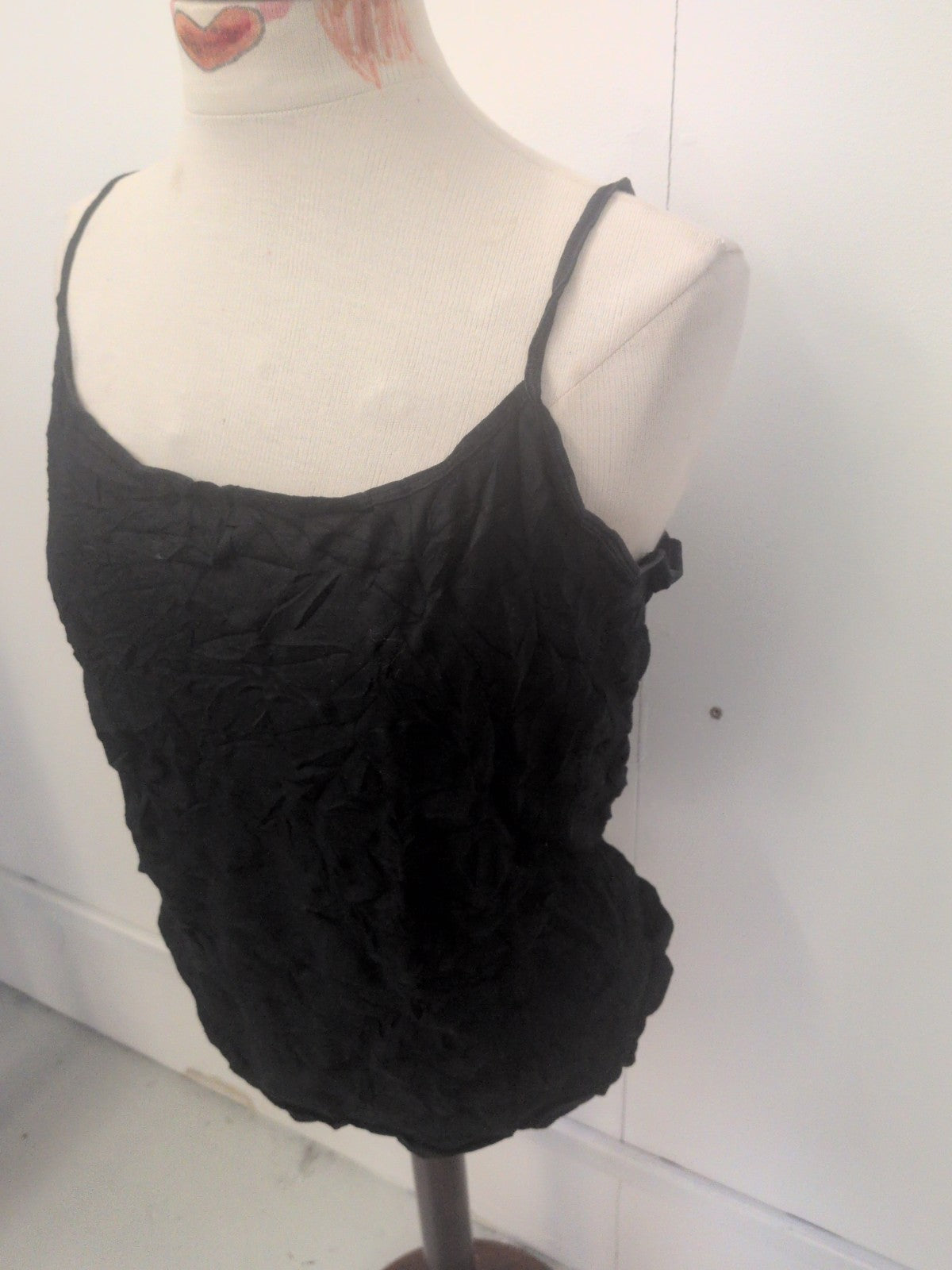Ladies George Size 20 Black Cami T-shirt Sleeveless