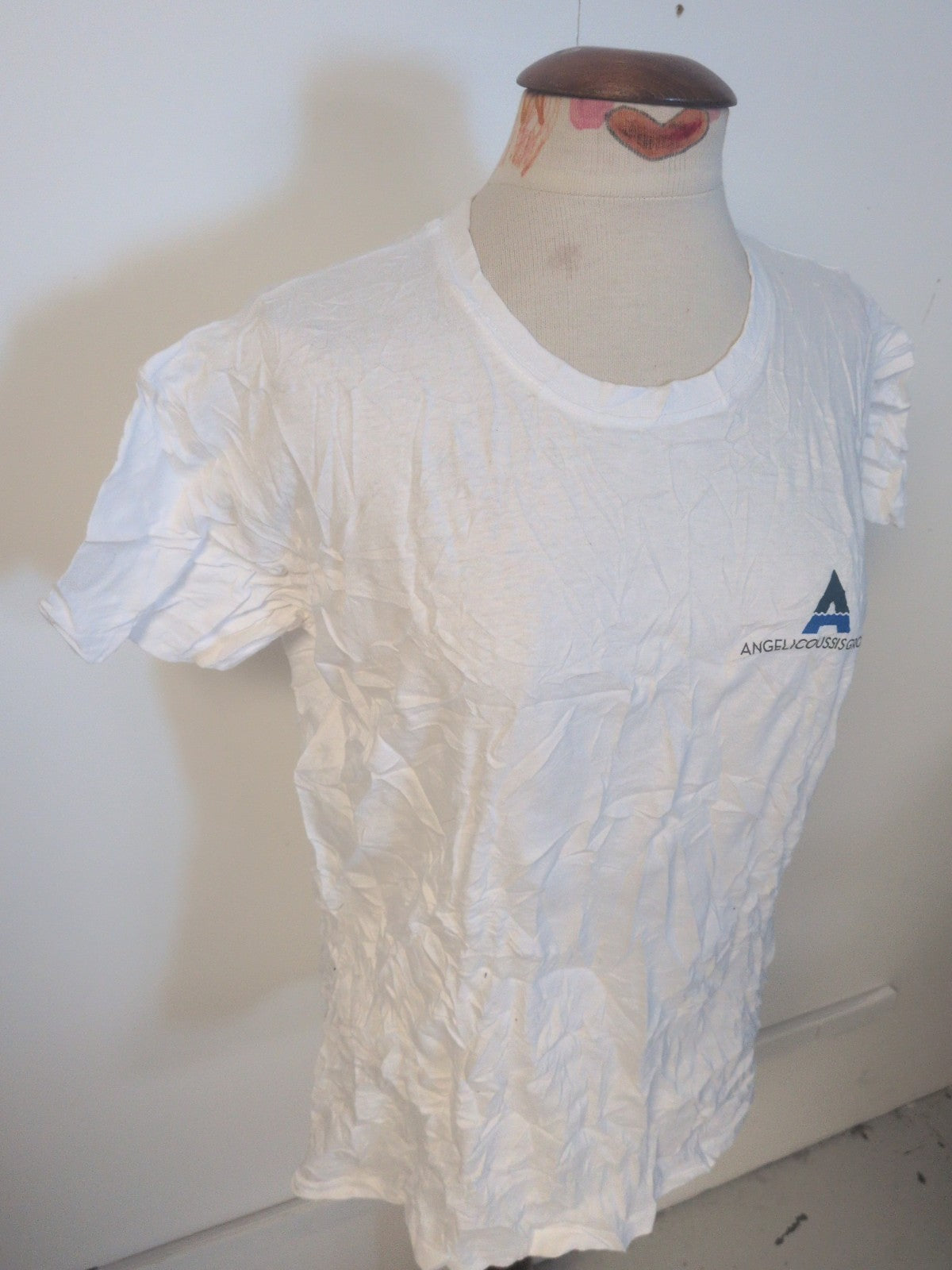 Ladies Sols Size Medium White Logo Print Short Sleeve T-shirt