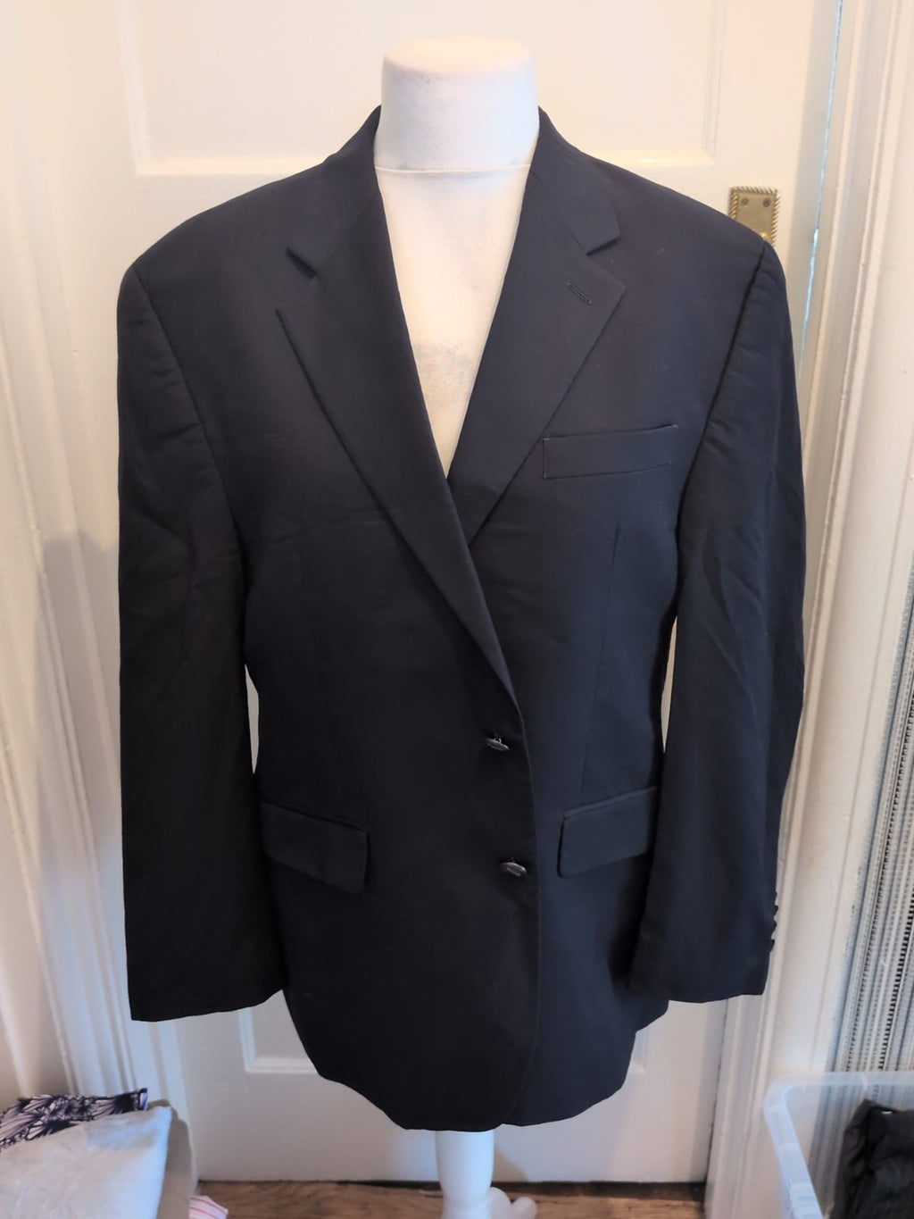 Mens Van Heusen Size 42s Navy Suit Jacket