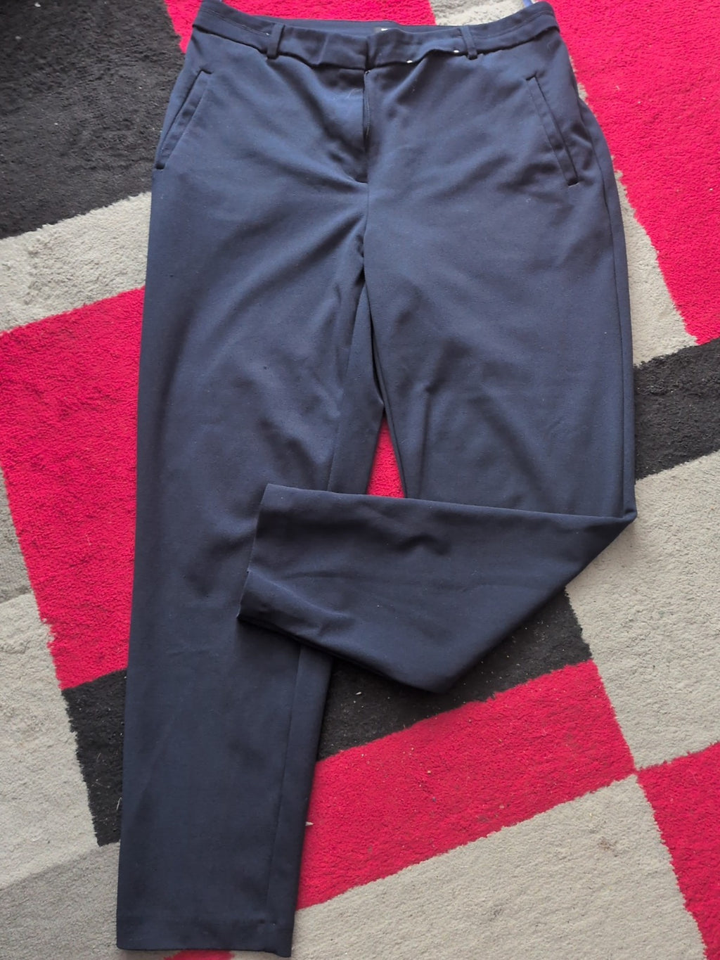 Ladies Roman Size 12 Navy Smart Trousers
