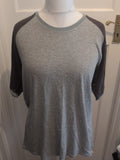 Marks And Spencer Large Grey And Charcoal Sleeve Pyjama Top
