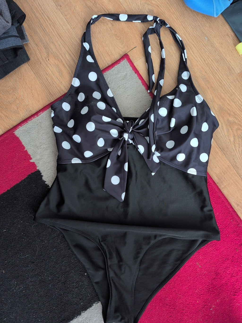 XL Polkadot Sleeveless Swimsuit