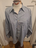 Mens Peter England Size Medium Blue Check Long Sleeved Shirt