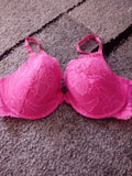 Ladies Cerise Pink Lace Bra 32 DD La Senza Free Delivery