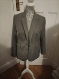 Men's Simon Jersey Size 14 Grey Padded Long Sleeved Blazer