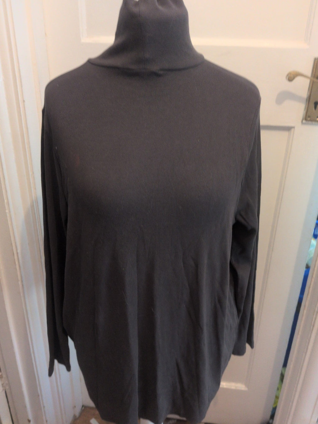 George 24 Long Sleeve Charcoal High Neck T-shirt