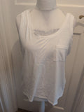Papaya 16 White Tank Vest Top Sleeveless