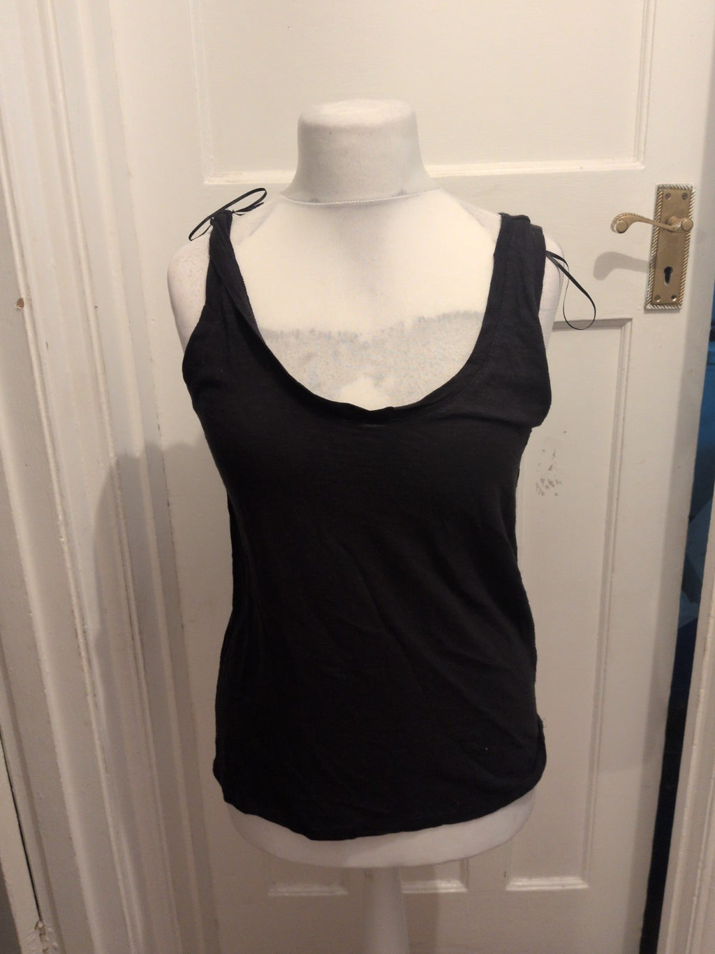 Marks And Spencer 10 The Straight Vest Black Sleeveless
