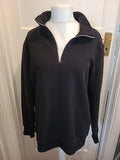 Mens Primark Size XL Black Collared Semi Zip Jumper