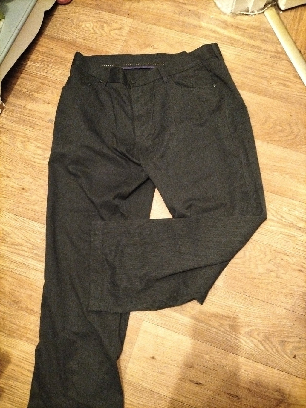 Mens Debenhams Size 40R Black Trousers