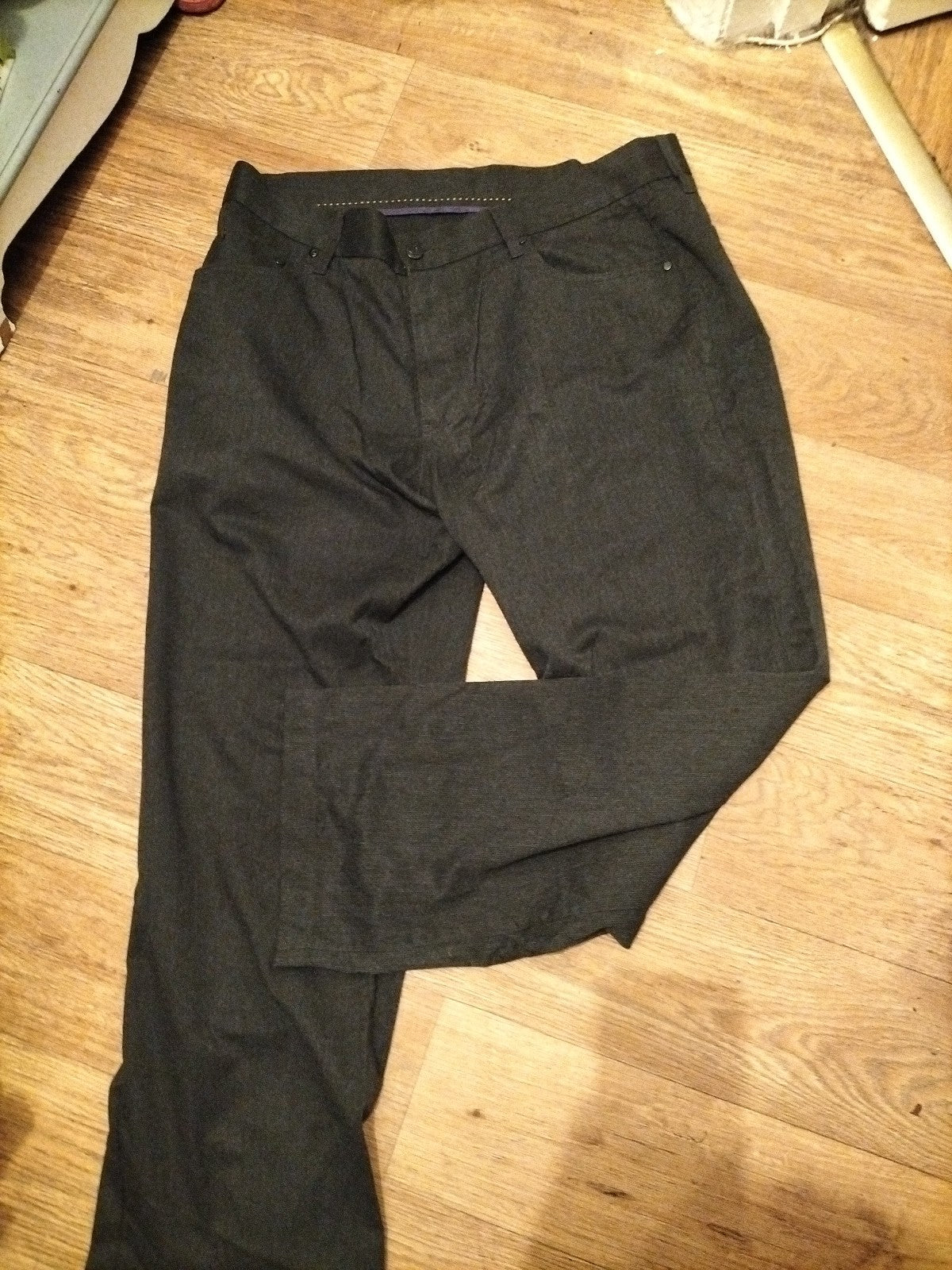 Mens Debenhams Size 40R Black Trousers