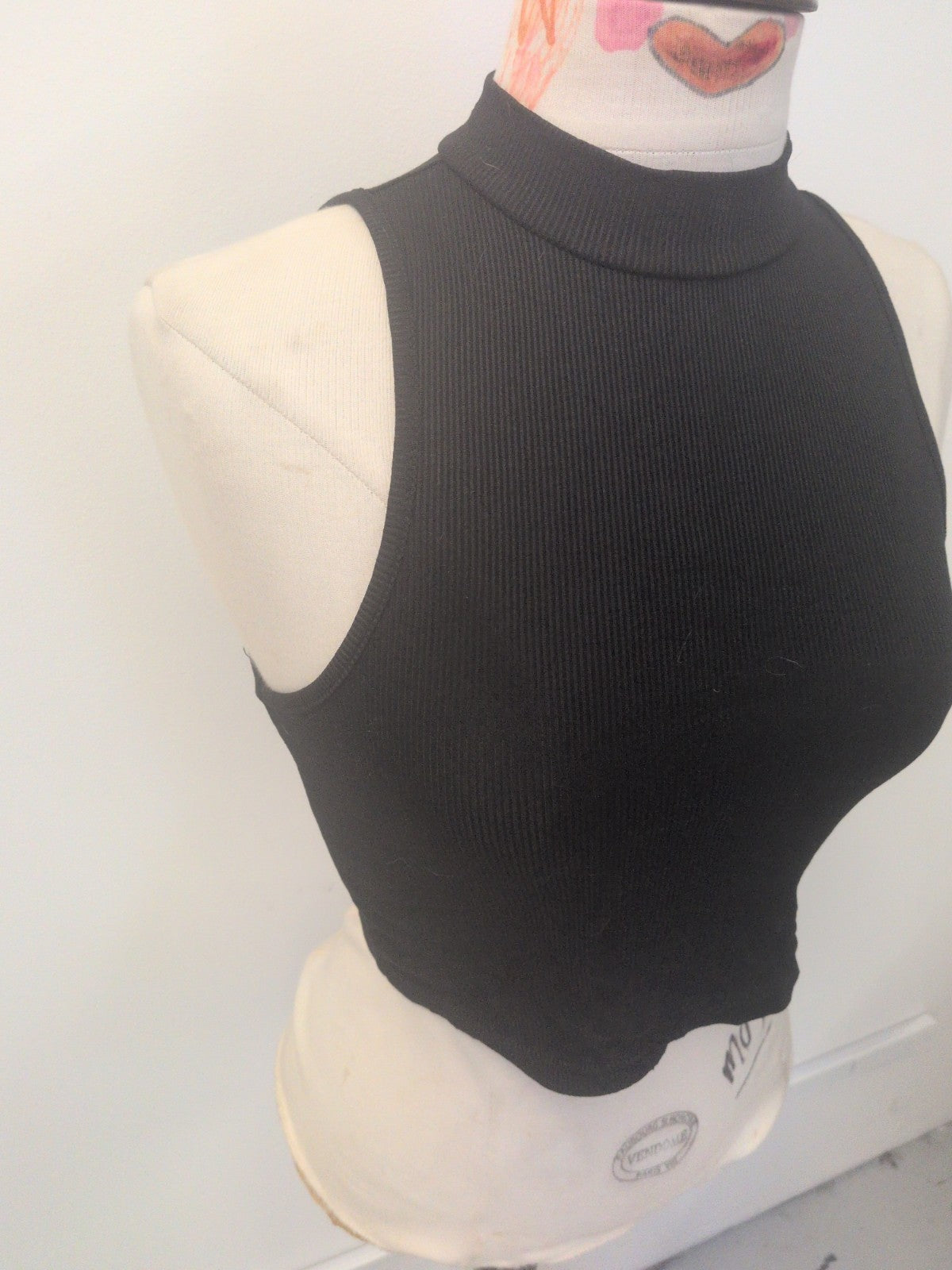Ladies Shein Size Small Black Sleeveless T-shirt