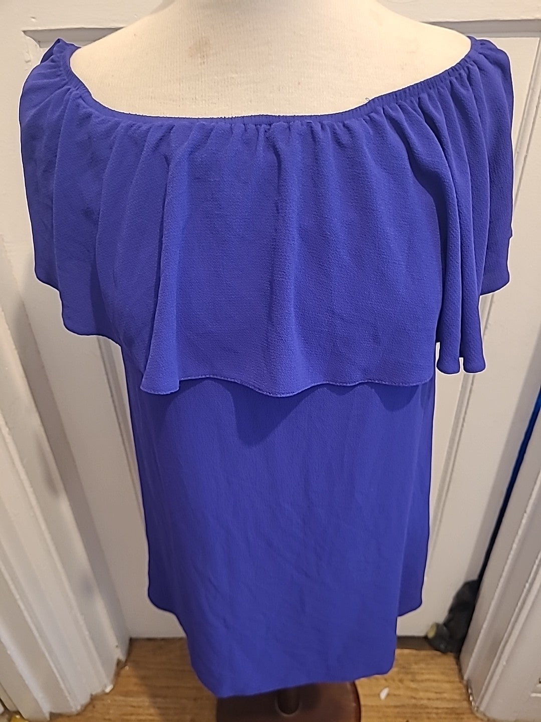 Ladies New Look Size 10 Purple Short Sleeved Dress