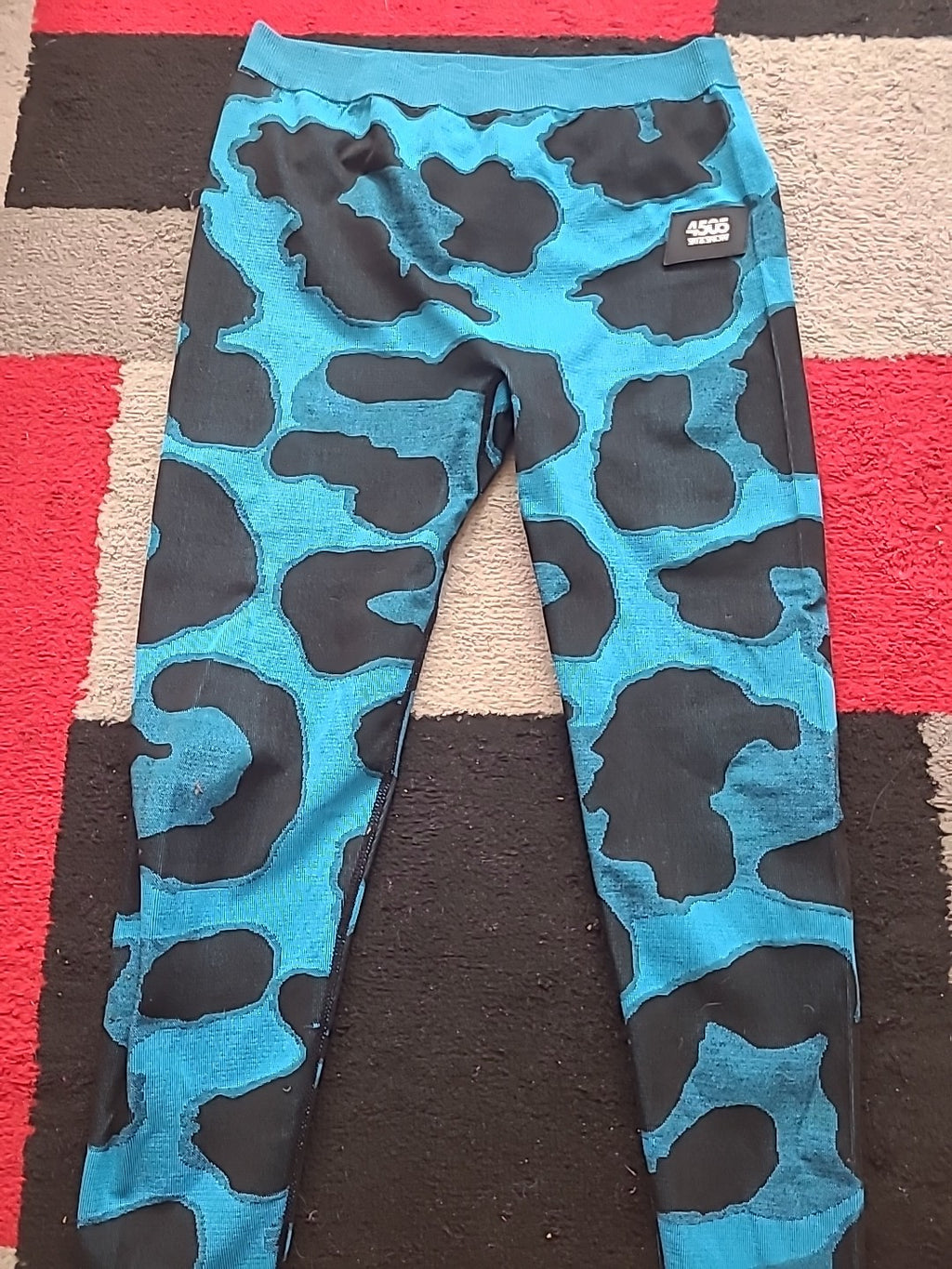 Ladies Ski&Snow Size Medium Blue Black Leggings