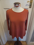 Ladies Great Plains Size 8 Orange Long Sleeved Blouse