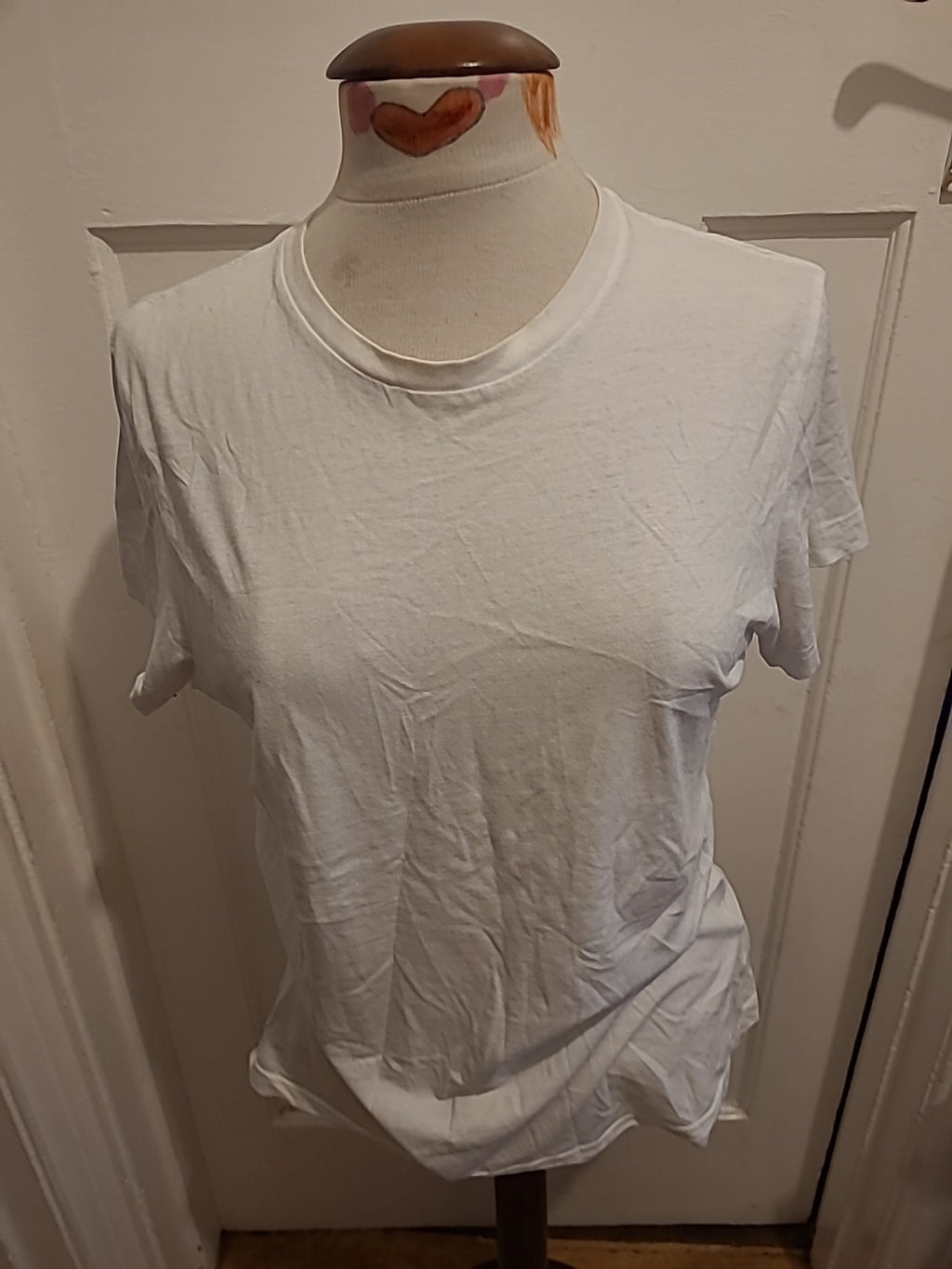 Mens H&M Size Small White Short Sleeved Round Neck Tshirt