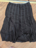 Per Una 12 Black Long Length With White Skirt