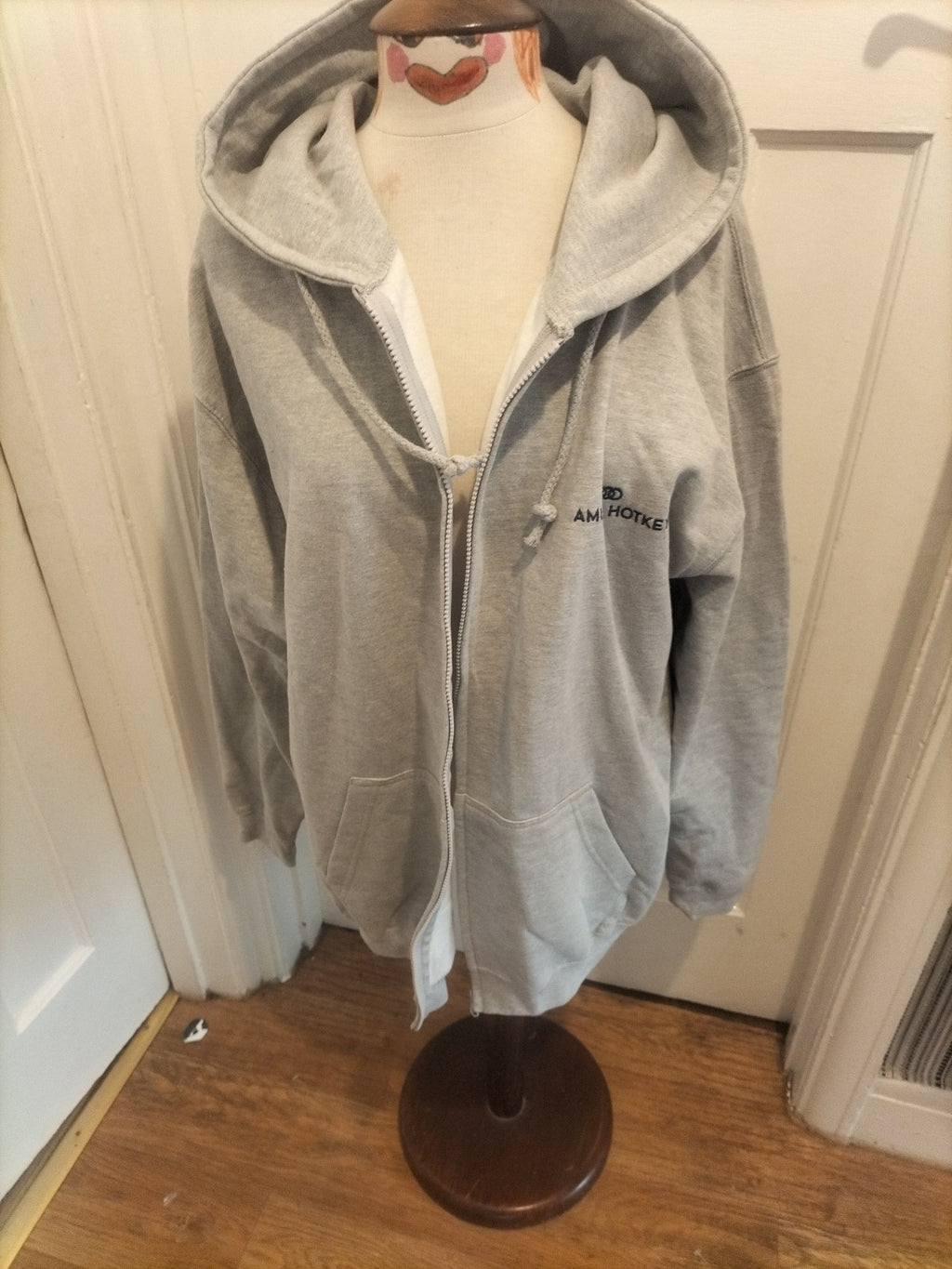 Mens Justhoods Size XL Grey Zip Through Jacket