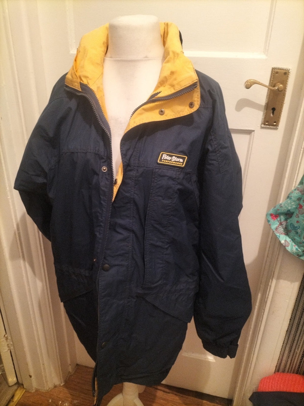 Peter Storm Large Navy And Yellow Breathable Coat