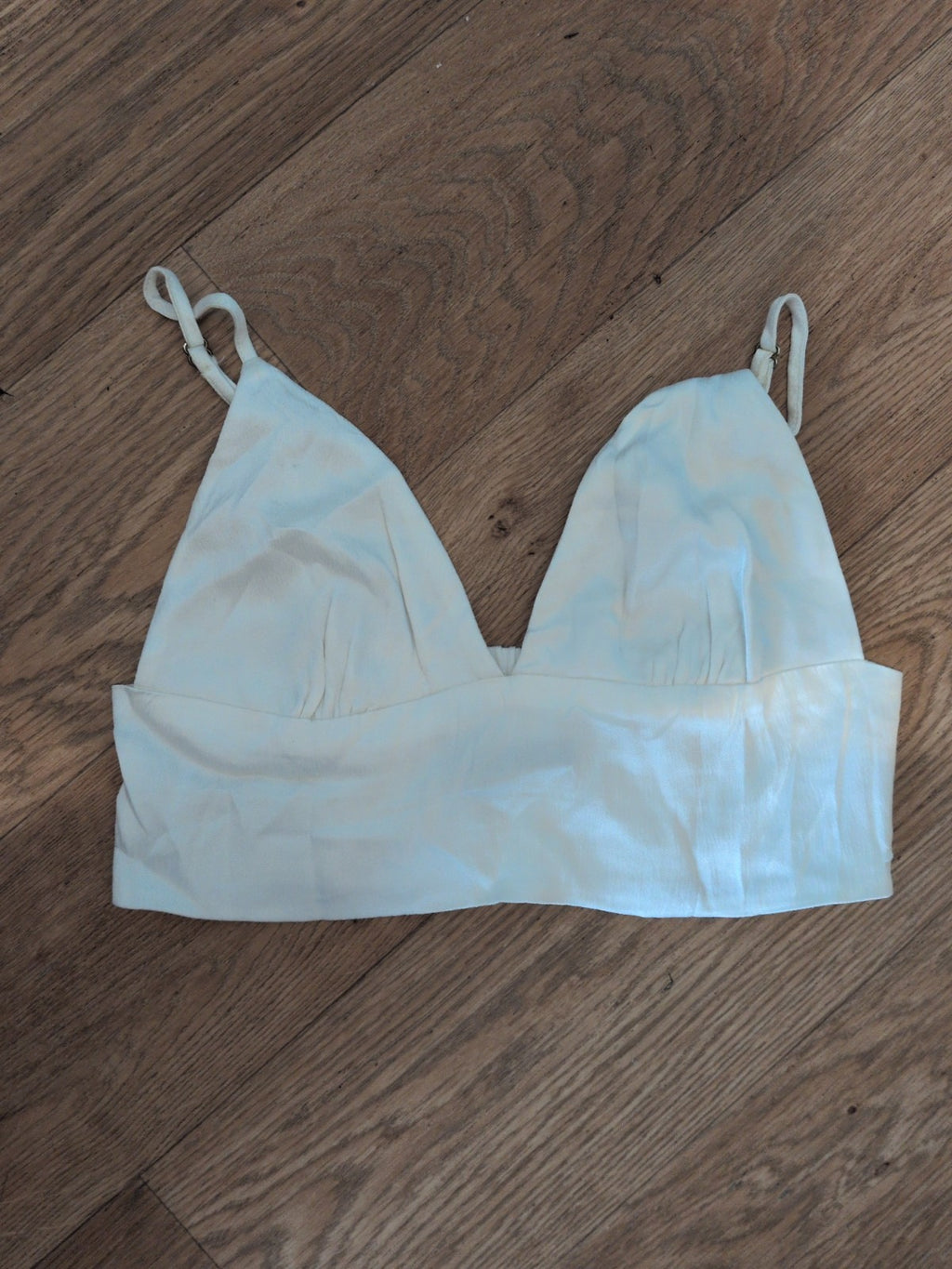 Zara Small Ivory Sleeveless Bralette