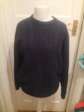 Peacocks Medium Darl Navy Knit Pullover Jumper